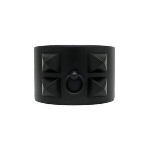 Hermes Collier de Chien Cuff Aluminum Sunset Black Bracelet Bangle